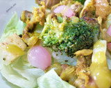 Foto del paso 6 de la receta: Ensalada templada de mollejas al curry, brócoli y queso con chile
