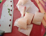 A picture of step 1 of Fish Bhajia with Kachumbari.