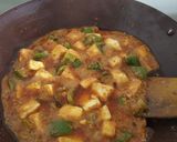 A picture of step 9 of Paneer Kolhapuri.