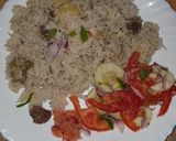 A picture of step 9 of Beef pilau.