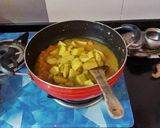 A picture of step 3 of Colocasia Curry.
