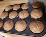 A picture of step 8 of Strawberry Almond muffins #bakingforkids.