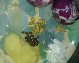 A picture of step 1 of Mutton Dehli Biryani (Plain).