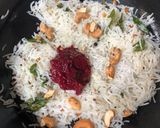 A picture of step 3 of Cranberry Pulihora / Cranberry Rice - South Indian style.