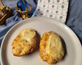 Zöldfűszeres, sajtos, húsmentes batáta csónak recept fázis 5 fotója