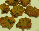 A picture of step 4 of Piyaz Koli (Onion Flower Stalks) Bhela Bhaja.