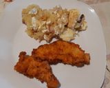 Tejfölben pácolt csirkemell, tepsis reszelt krumplival recept fázis 8 fotója