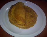 A picture of step 4 of Pancakes with white Coffee☕.