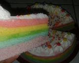 Foto langkah ke 4 dari resep Rainbow cake ekonomis ala Genika yulia.