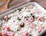 Hình bước làm 3 của món Cơm Chiên Jambon Tỏi Gấu