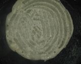 A picture of step 6 of Sarson ka saag,rice(white) atta roti.