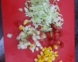 A picture of step 1 of Hara bhara salad.