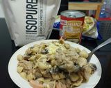 Foto langkah ke 1 dari resep Anabolic Creamy Black Pepper Pasta|high protein, low calorie.