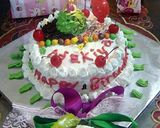 Foto langkah ke 8 dari resep Blackforest kukus (kue ulangtahun).