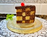 Foto del paso 22 de la receta: Tarta “ajedrez” con almíbar de chocolate y ganaché