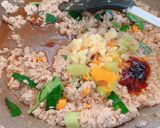 รูปขั้นตอนการทำที่ 5 ของ ปลาแซลมอนบดผัดพริก 🌶 (ไม่ใส่น้ำมัน)