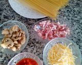 Foto del paso 1 de la receta: Pasta con bacon y champiñones