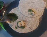 A picture of step 3 of Veg Tortilla Wrap 😋.