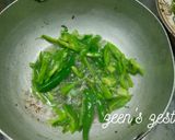 A picture of step 2 of Cabbage and Capsicum Stir Fry.