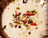 A picture of step 3 of Mango malpua with rabri.
