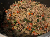 Relleno de empanadas jugosas de carne