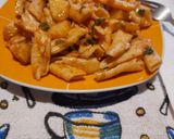 Pas rețetă Penne cu cartofii și ceapa verde 1 fotografie