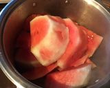 A picture of step 1 of California Farm Watermelon Wine and Pickled Rind.