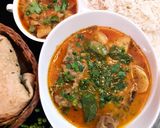 A picture of step 10 of Aloo Matar Gosht.