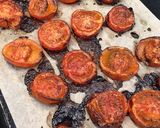 A picture of step 2 of Slow Roasted Tomatoes.