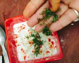 A picture of step 2 of Tzatzuki dip(Lebanese tzatziki dip).