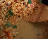 A picture of step 3 of Tortila, lentil samosa.
