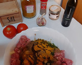 Foto del paso 1 de la receta: Hamburguesas caseras bacon, queso azul y masala