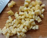 A picture of step 1 of Pineapple Pico de Gallo.