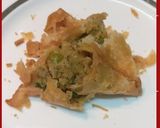 A picture of step 2 of Samosa Chaat.
