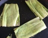 A picture of step 4 of Corn and Spinach Panki.