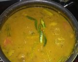 A picture of step 5 of Vegetables Matta Rice with Thakkali Pachadi and Sambhar.