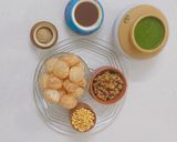 A picture of step 13 of Mint Pani Puri with Chana–Potato Stuffing.