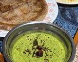 A picture of step 6 of South Indian style Nariyal Dhania Patta Chutney.