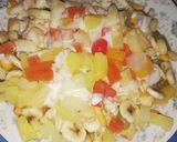 A picture of step 2 of Mix microni fruit chat.