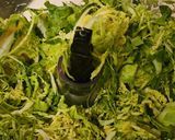 A picture of step 2 of Brussel Sprout and Apple Salad.