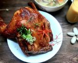 Hình bước làm 2 của món Xôi mít hoa đậu biếc dùng kèm gà nướng