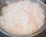 A picture of step 1 of Chinese egg fried Rice.