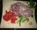 A picture of step 2 of Spicy prawns roast.