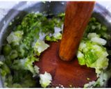 A picture of step 1 of Aloo Matar Patties.