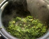 A picture of step 1 of Sarson Da Saag Makki ki Roti.