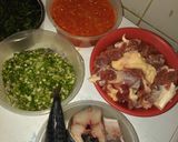 A picture of step 1 of Okro soup.