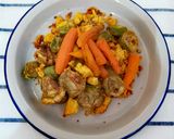 Foto del paso 7 de la receta Revuelto de tofu con alcachofas y zanahorias