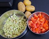 A picture of step 1 of Cheese pav bhaji.