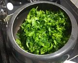 A picture of step 1 of Sarson ka Saag and Makki di Roti.