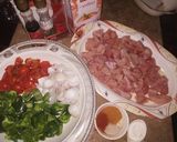 A picture of step 1 of Chicken shashlik stick.